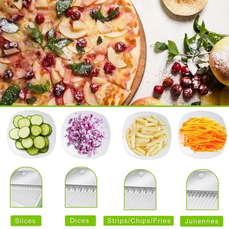 Cortador Sly Multifuncional com 5 Funções: Ideal para Cortar Batatas, Legumes e Verduras com Alta Qualidade e Eficiência