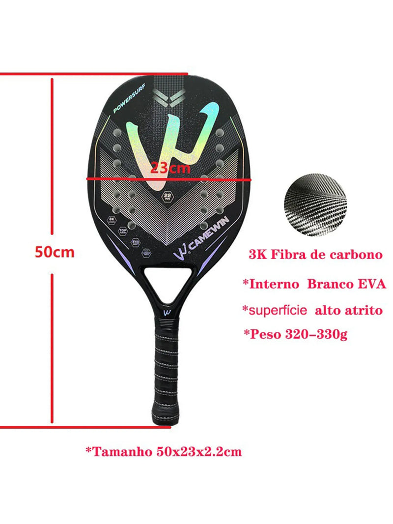 Raquete 3K Camewin Beach Tennis