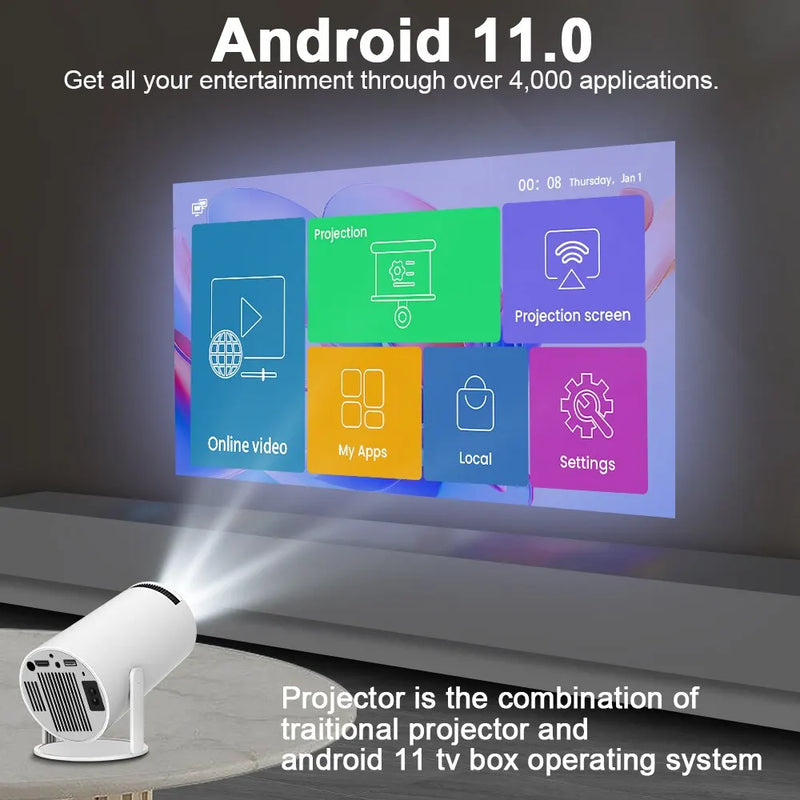 Magcubic Projector HY300 Pro 4K Android 11 Dual Wifi6